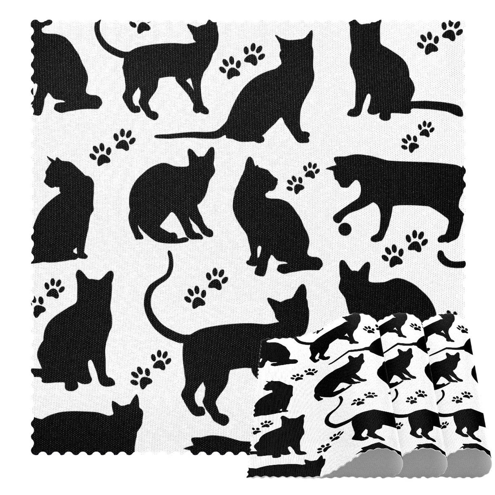 Set de table chat antidérapant et résistant à la chaleur lot de 4 dessous de plat 30,5 cm