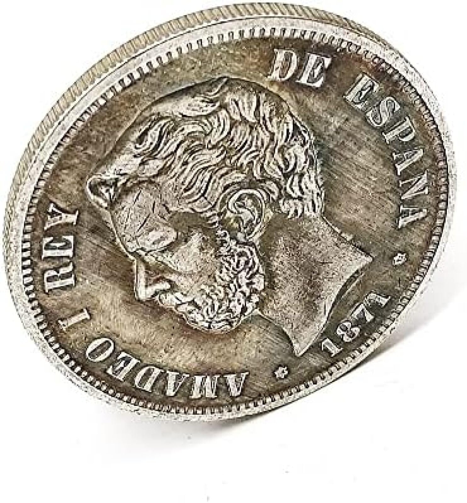 18 Juego Completo De Monedas De Plata Españolas De 5 Pesos 1869-1899 Retrato Grabado Monedas Extranjeras Antiguas, 1869