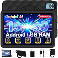 DMOAO Tablet Bambini 10 Pollici Android 15 con 30GB RAM, 5G Wi