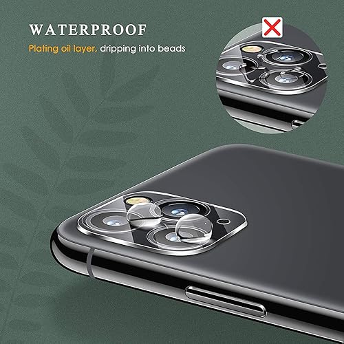Miniatura 6 de Tiya Paquete de 6 protectores de pantalla para iPhone 11 Pro Max, película de vidrio templado de 6.5 pulgadas y paquete de 3 lentes de cámara iPhone