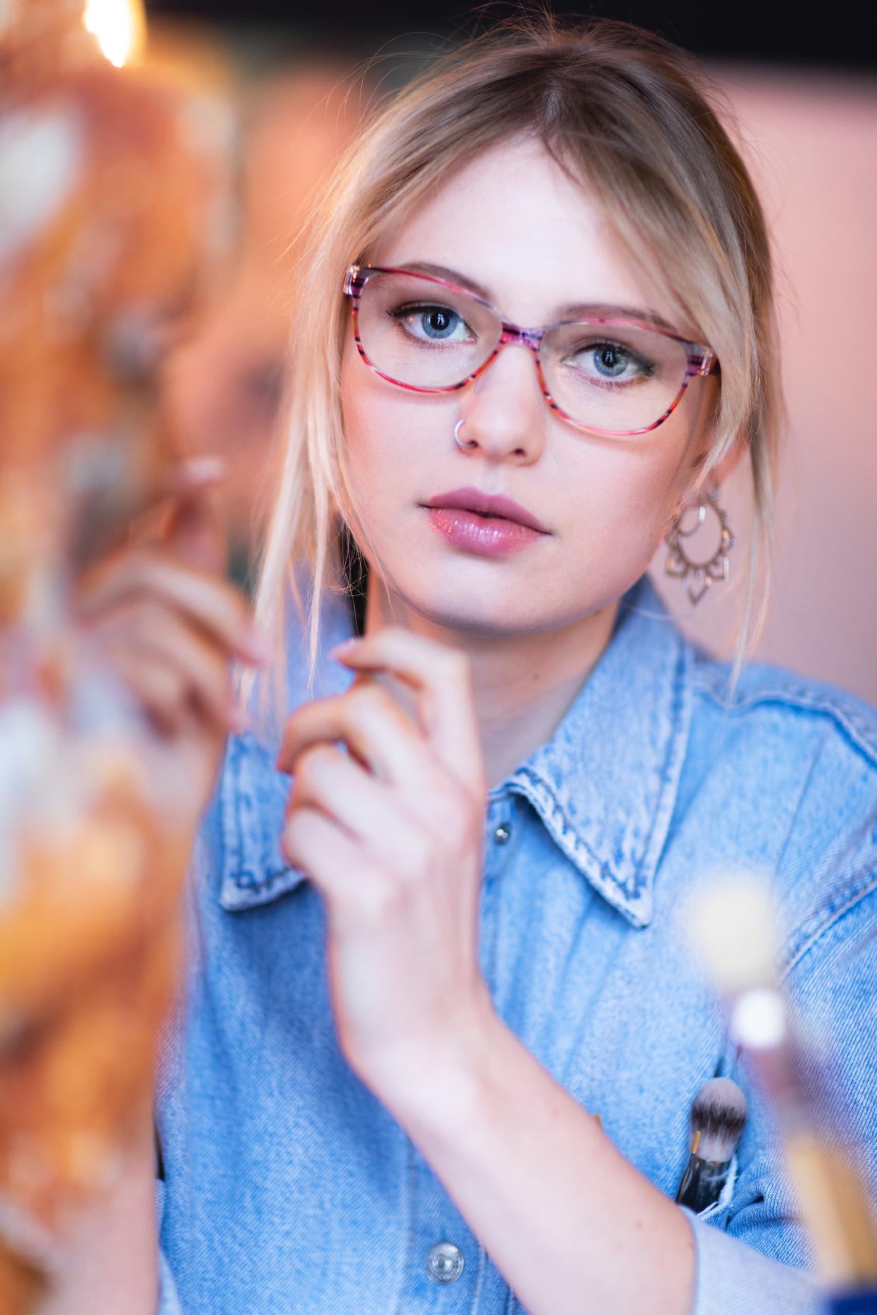 PYXIS BIO- Lunettes à filtre de lumière bleue/lunettes de lecture,Versifiables individuellement chez votre opticien dans toutes les intensités de vision (Rot-Blau, 1.00)
