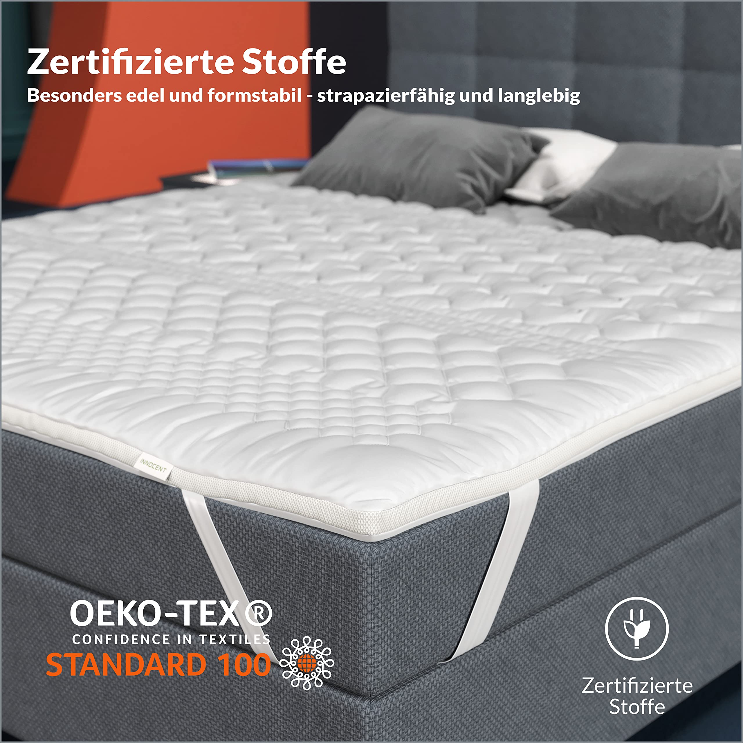 Innocent Gel Foam Bamboo Topper, 180 x 200 cm, 3D Air Flow, Viscoelastic  Mattress Topper, 5 cm Height, Memory Foam Mattress Protector for Mattresses  and Box Spring Bed, Combats Back Pain :