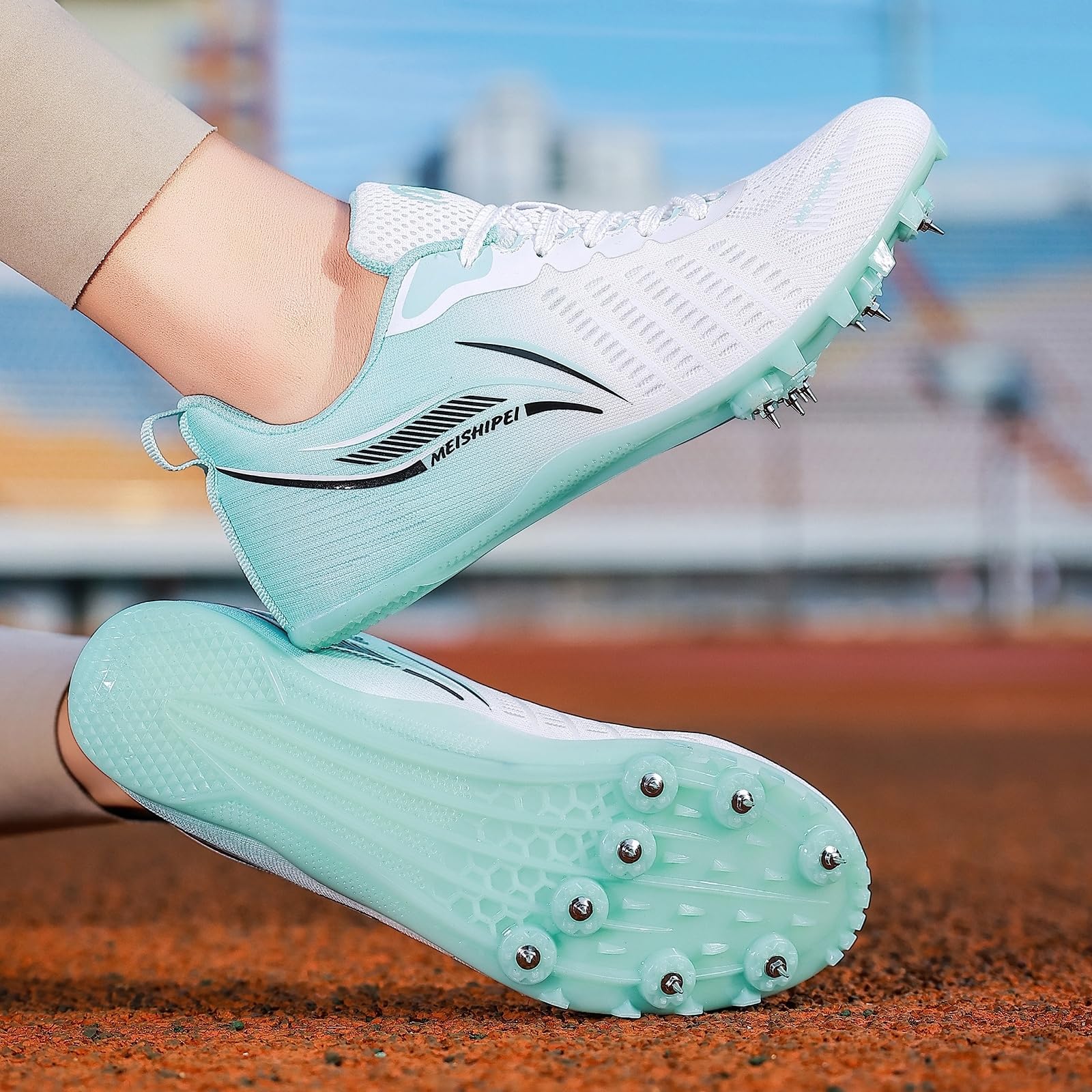 Chaussures D'athlétisme Femmes Baskets À Pointes Légères Chaussures De Course pour Enfants Entraînement Au Sprint Et Au Saut