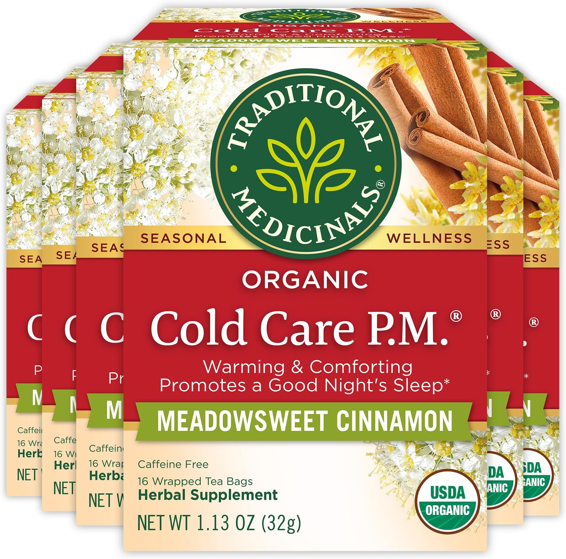Tea Cold Care Pm, 16 Count (Pack Of 6)