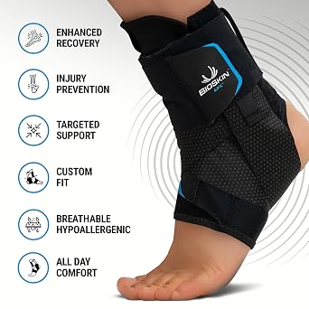BioSkin No-Lace Ankle Brace for Sprained Ankle & Pickleball APX