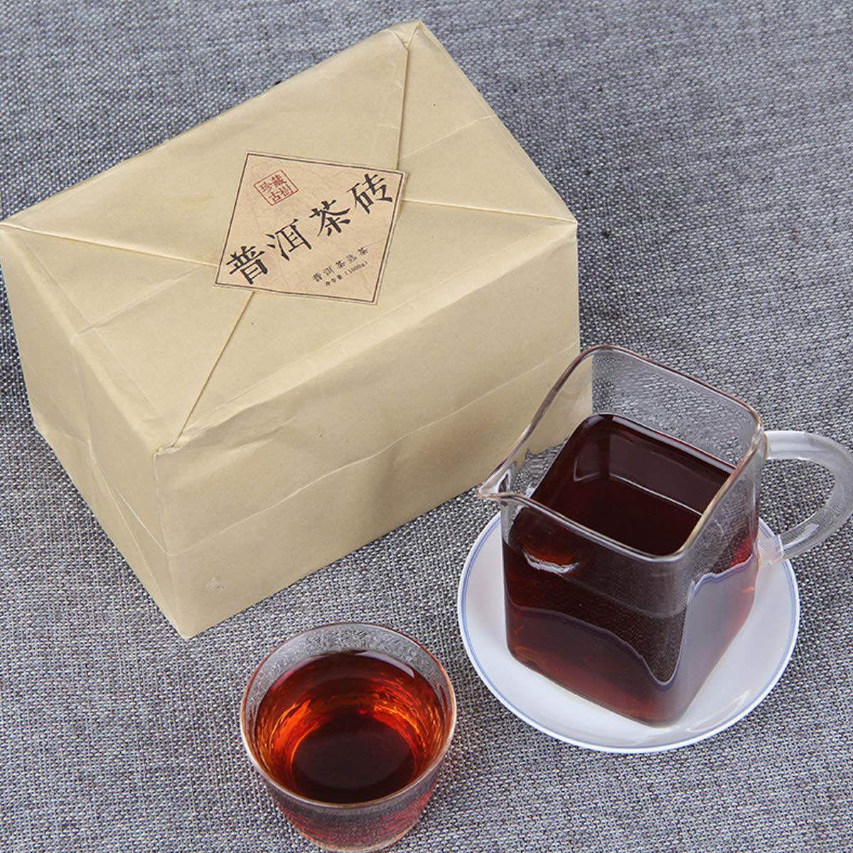 Chinesischer Pu'er Tee 1000g （2,2LB） Reifer Puer Tee Schwarzer Tee Chennian Gancang Teeziegel Gekochter Tee Alte Bäume Pu Erh Tee Gesundheitswesen Pu Er Tee