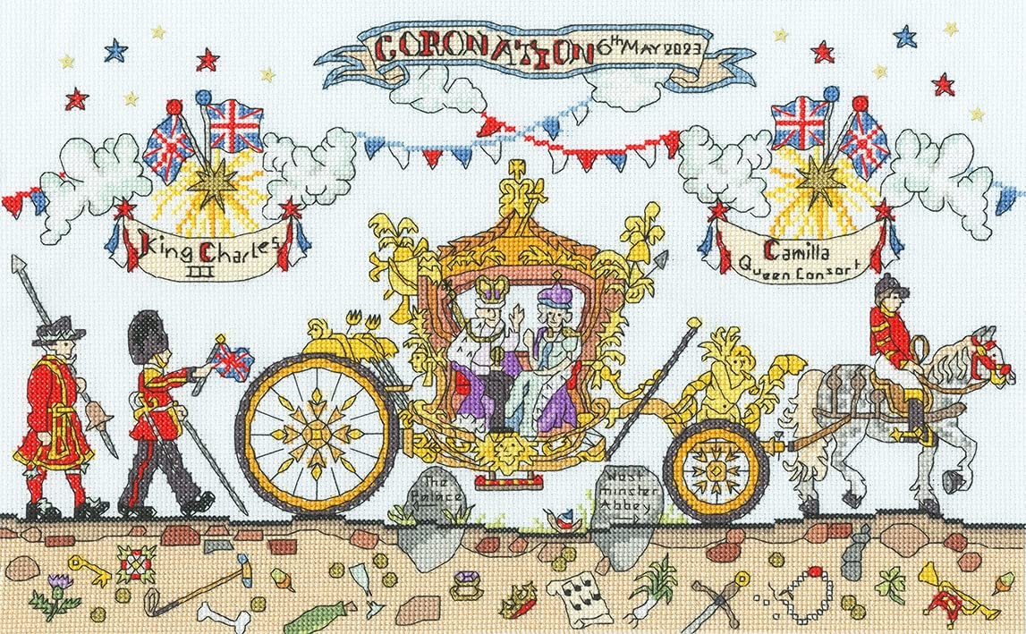 Bothy ThreadsCut Thru Coronation Carriage Counted Cross-Stitch Kit
