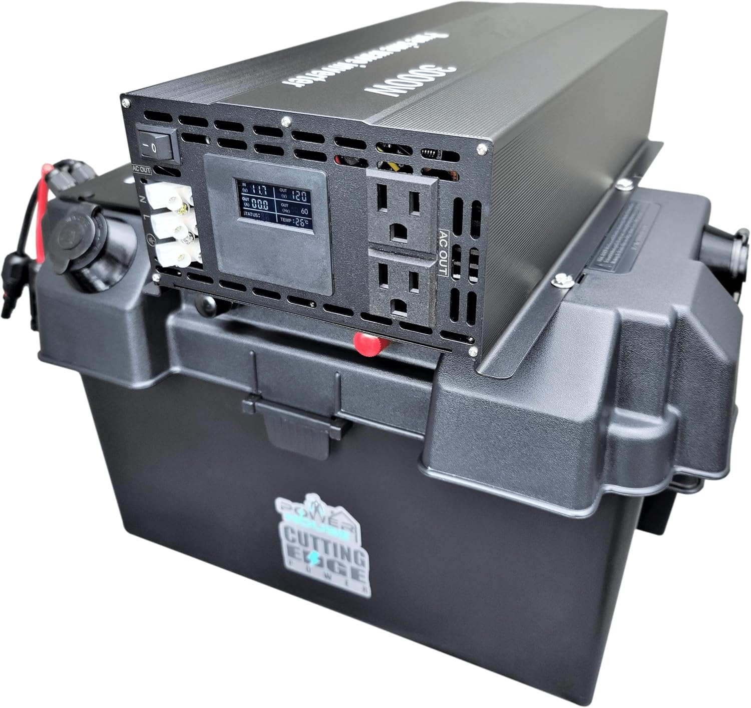 3000W Pure Sine Solar Generator (6000W Surge), Portable Solar Battery Box w Inverter