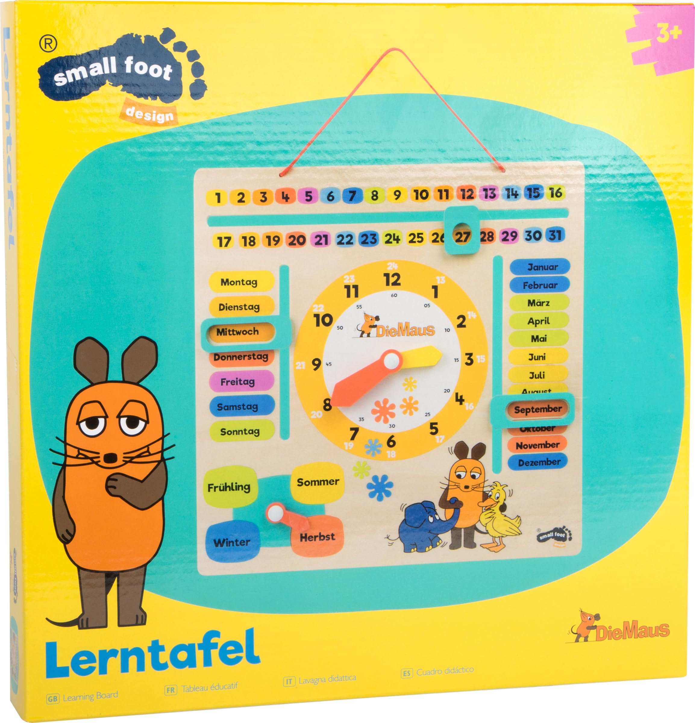 Die Maus Orologio didattico con calendario