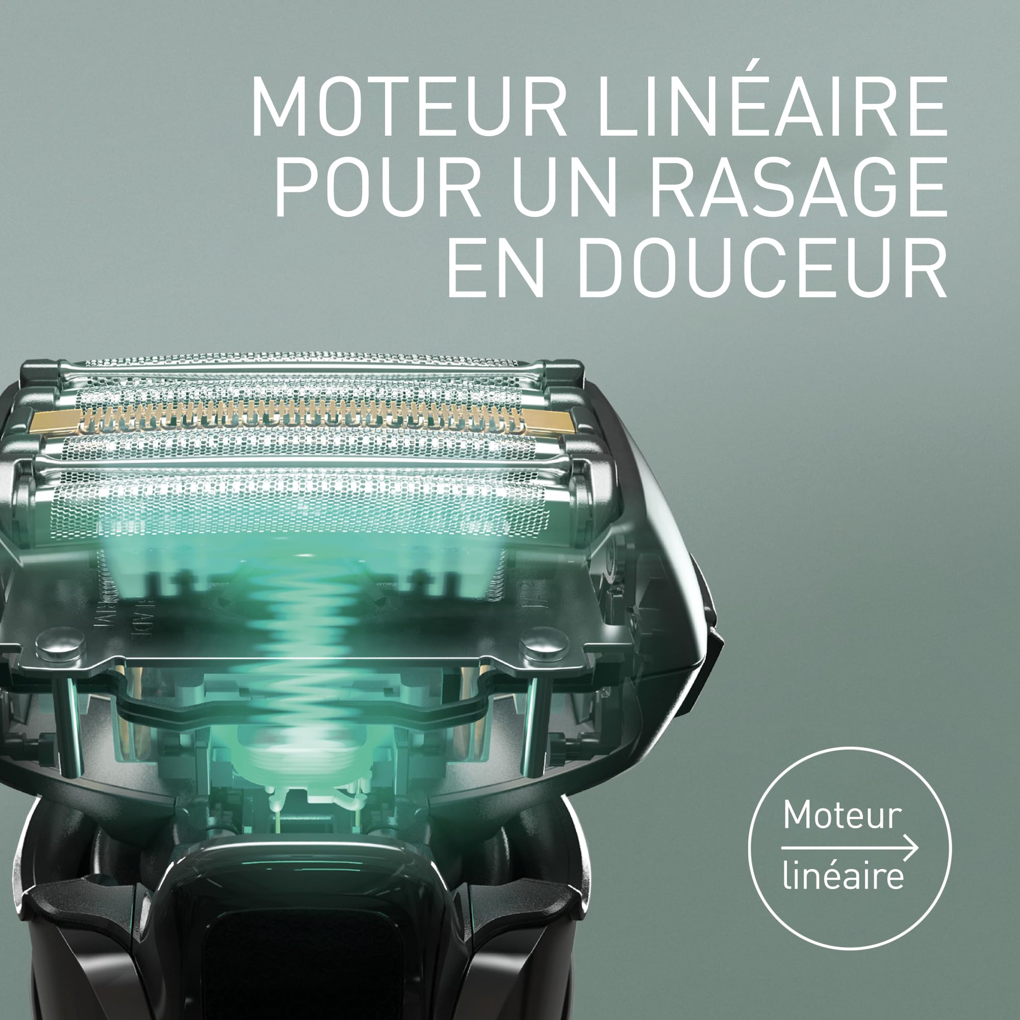 Panasonic ES-LV6U-K803 Rasoir Électrique 5-Lames Pour Hommes, Rasoir Sans Fil Humide Et Sec, Rasoir Électrique Avec Nettoyage Automatique, Tête De Rasoir Flexible Et Capteur De Barbe Réactif.