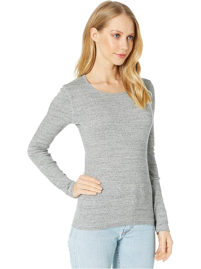 Splendid 1x1 Rib Classic Long Sleeve Crew Neck Tee