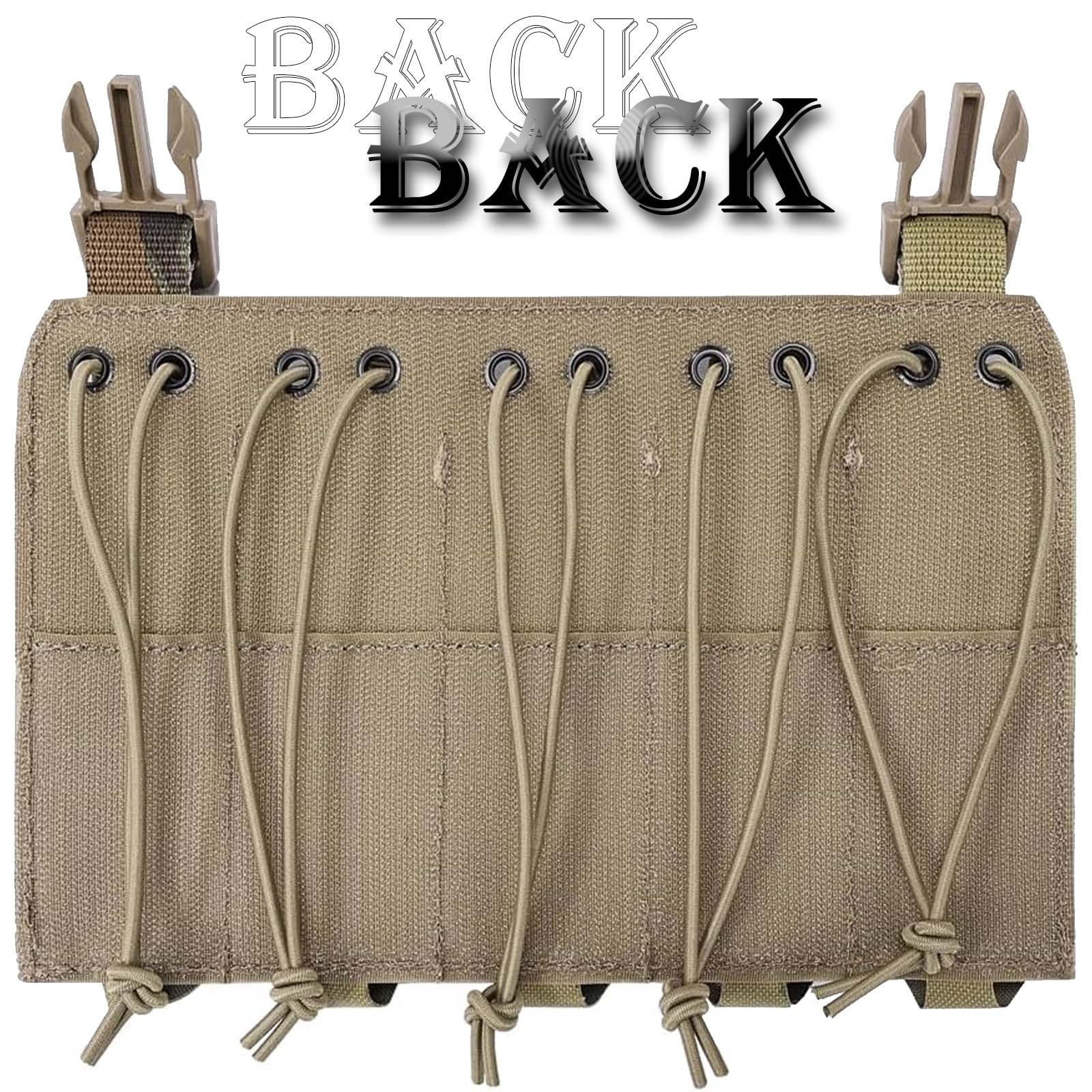 Portacaricatore Tattico da 5 Caricatori per 9 mm, in Nylon, Stile MP5, Accessorio per Gilet Molle per Addestramento all'Aperto