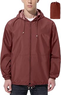 UIQUR Mens Rain Jacket Raincoat Waterproof Windbreaker