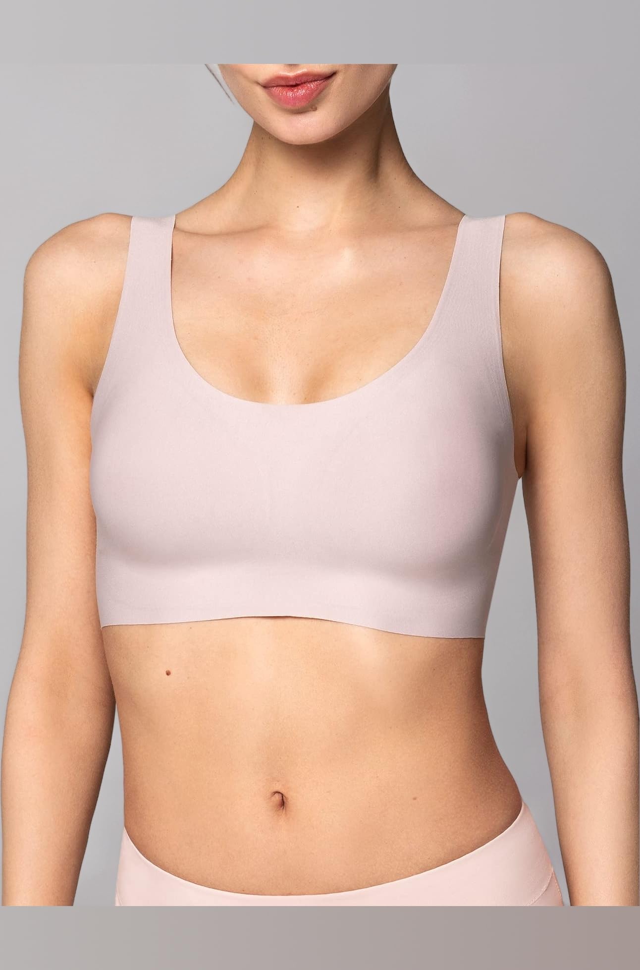 Women's 67% Polyamide 33% Elastane Padded, With Removable Pads Wire Free Seamless Bra