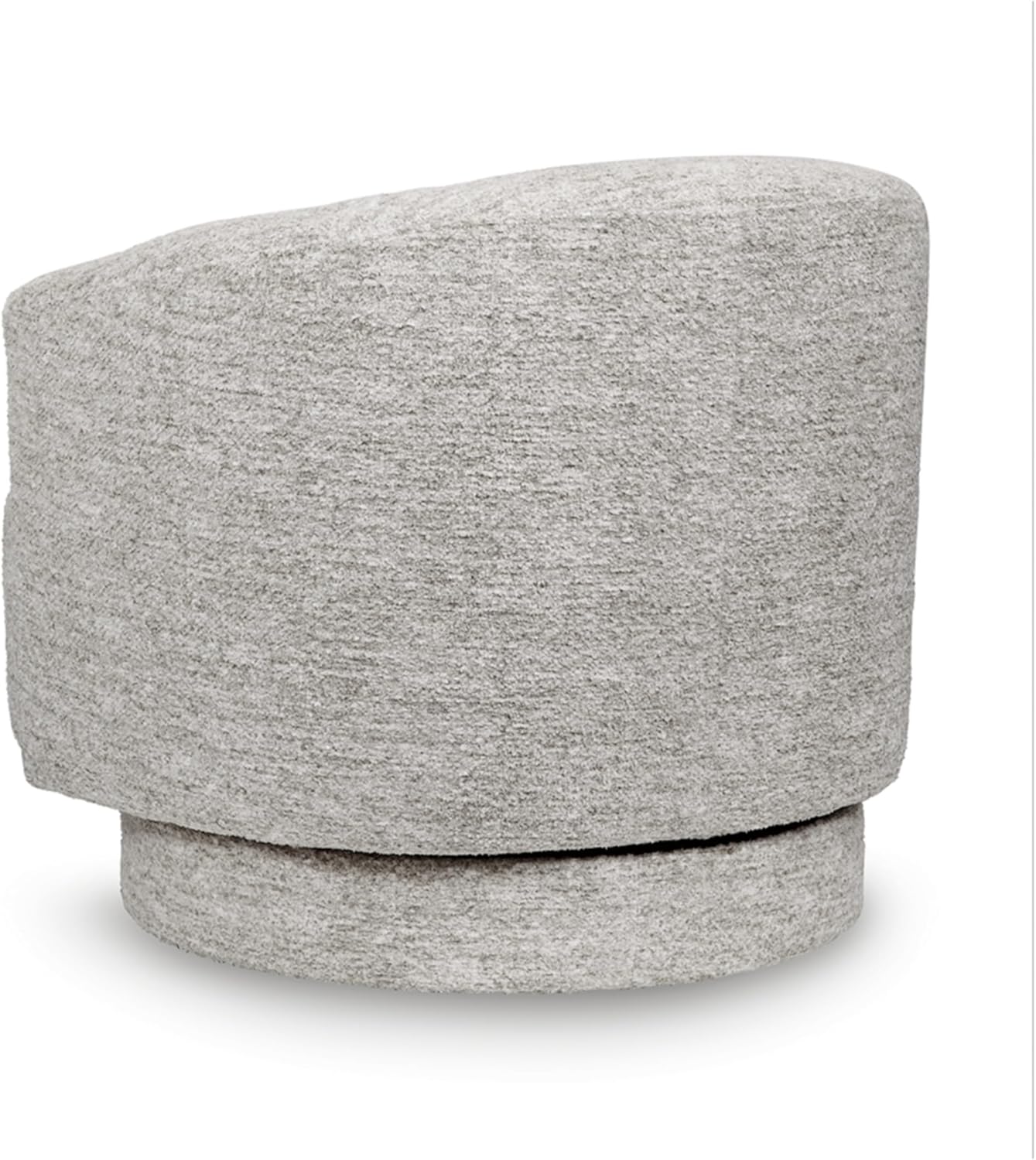 Signature Design by Ashley Wardsor Contemporary Ultra-Soft Swivel Chair with Low Back and Recessed Arms for Living Room, Light Gray