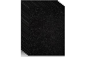 BigOtters Black Glitter Card Stock: Embellish Your Creations with Shimmering Elegance