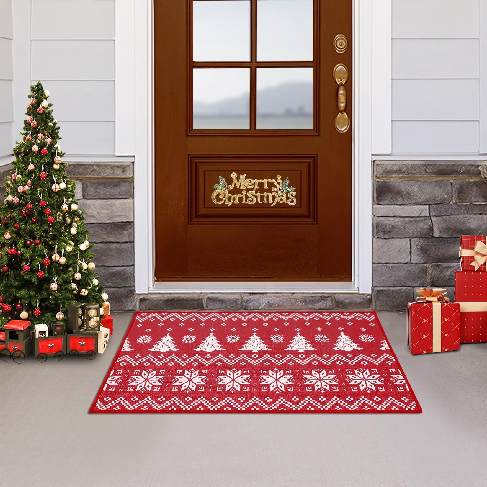 Zstar Felpudo Navideño Decorativo Antideslizante – Cocina y Entrada