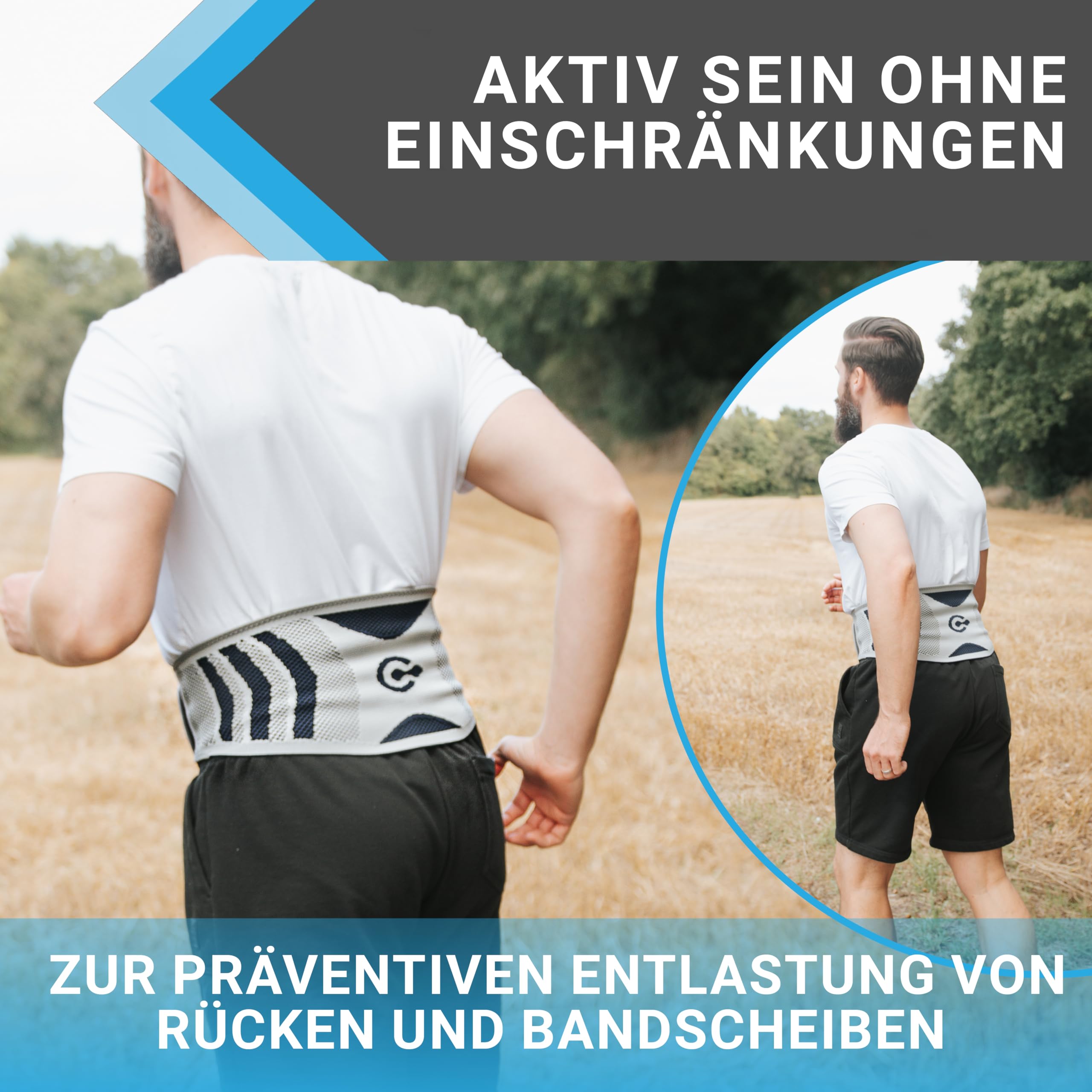 Rückenstützgürtel [waschmaschinenfest] Rückengurt für Lendenwirbelsäule | Nierengurt Nierenwärmer | Rückenbandage Herren & Damen | Rückenwärmer Hilfe bei Bandscheibenvorfall (M 81-95 cm)