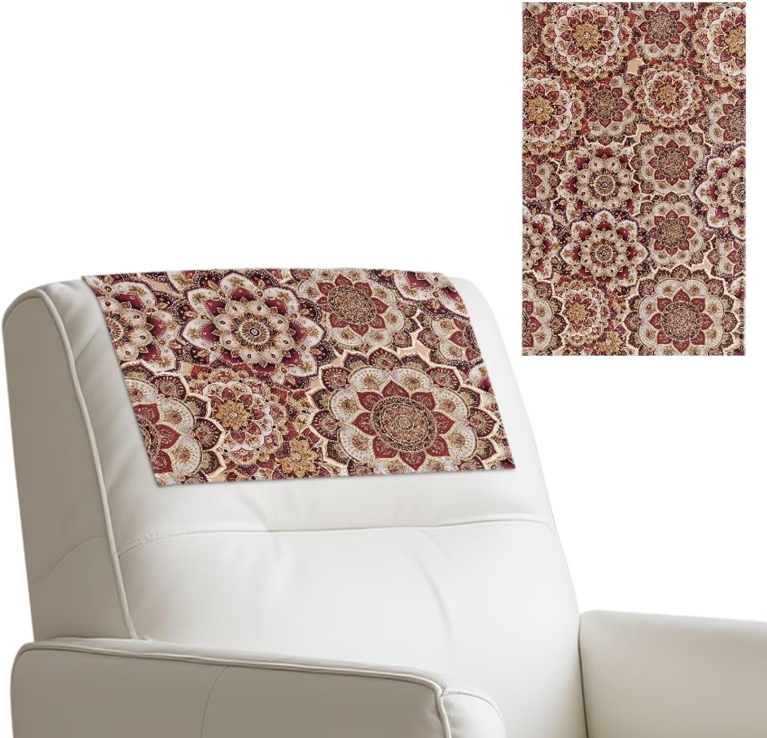 Floral Recliner Headrest Cover Recliner Covers Soft Reclining Headrest Cover Waterproof Reclining Head Rest Covers for Home Furniture, 3 Pack