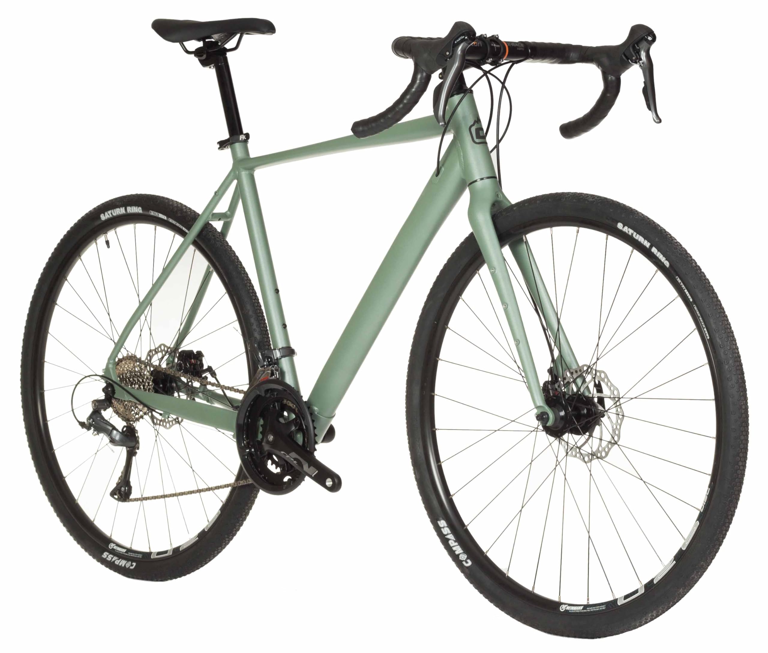 Gravel Aluminium Rennrad mit SH Claris 2 x 8 Gänge, 700 x 40 C, Grün (M 540)