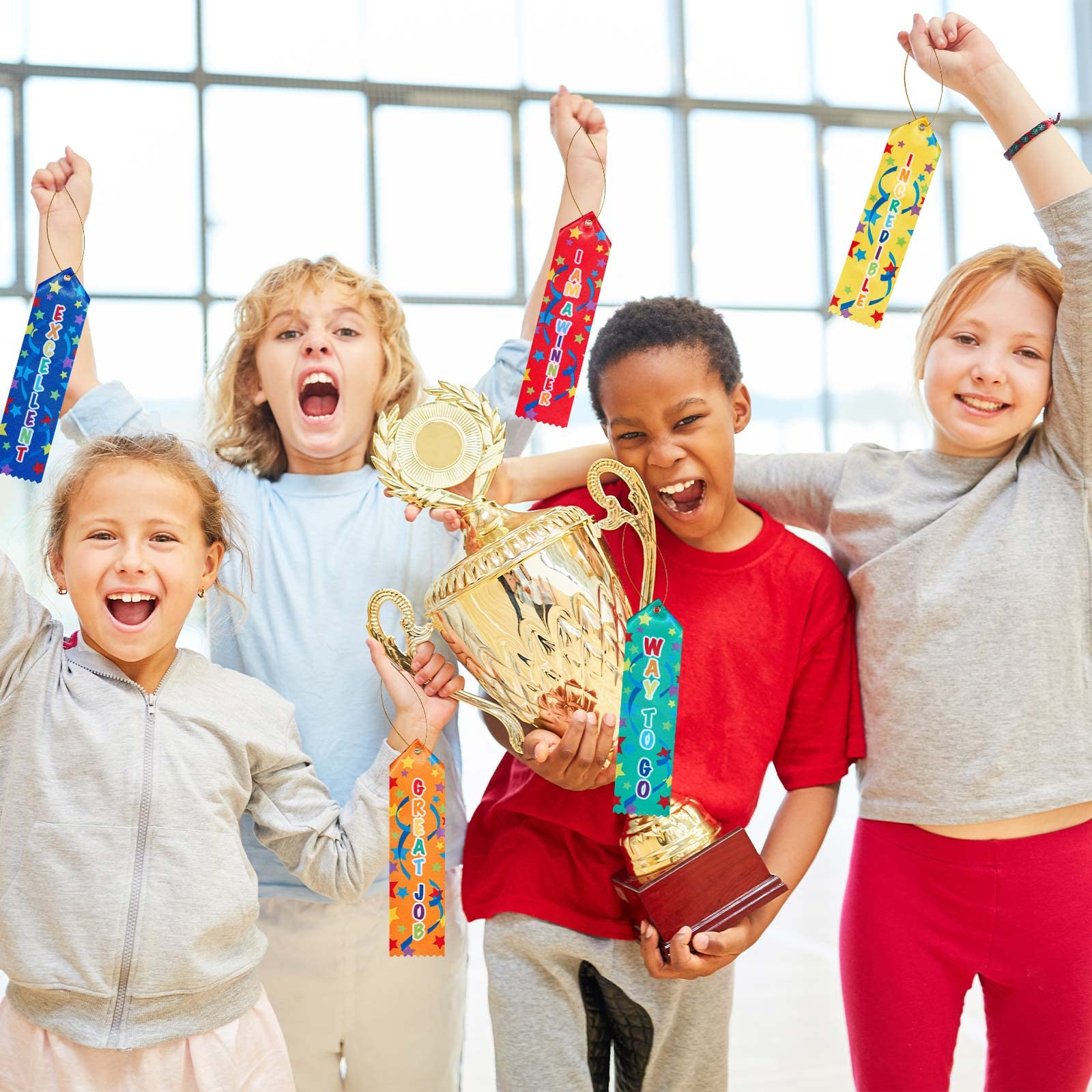Fun Award Ribbons Honorable Mention Ribbon Medaille Ribbons Teilnahmeband Preisband mit Eventkarte und Seil für Wettkampf Sport Event Schule Wettbewerb Student Awards und Anreize (45)