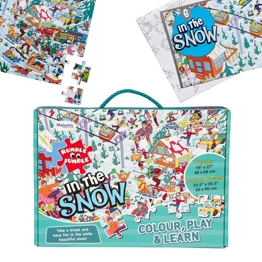 THE BOOK TREE in The Snow Fun and Educational Floor Puzzle by Majestic Book Club, Package Includes a Big Size Colouring Poster and Jigsaw Puzzle Packed in a Beautiful Box (B08HMRCSJ7) Amazon Price History, Amazon Price Tracker
