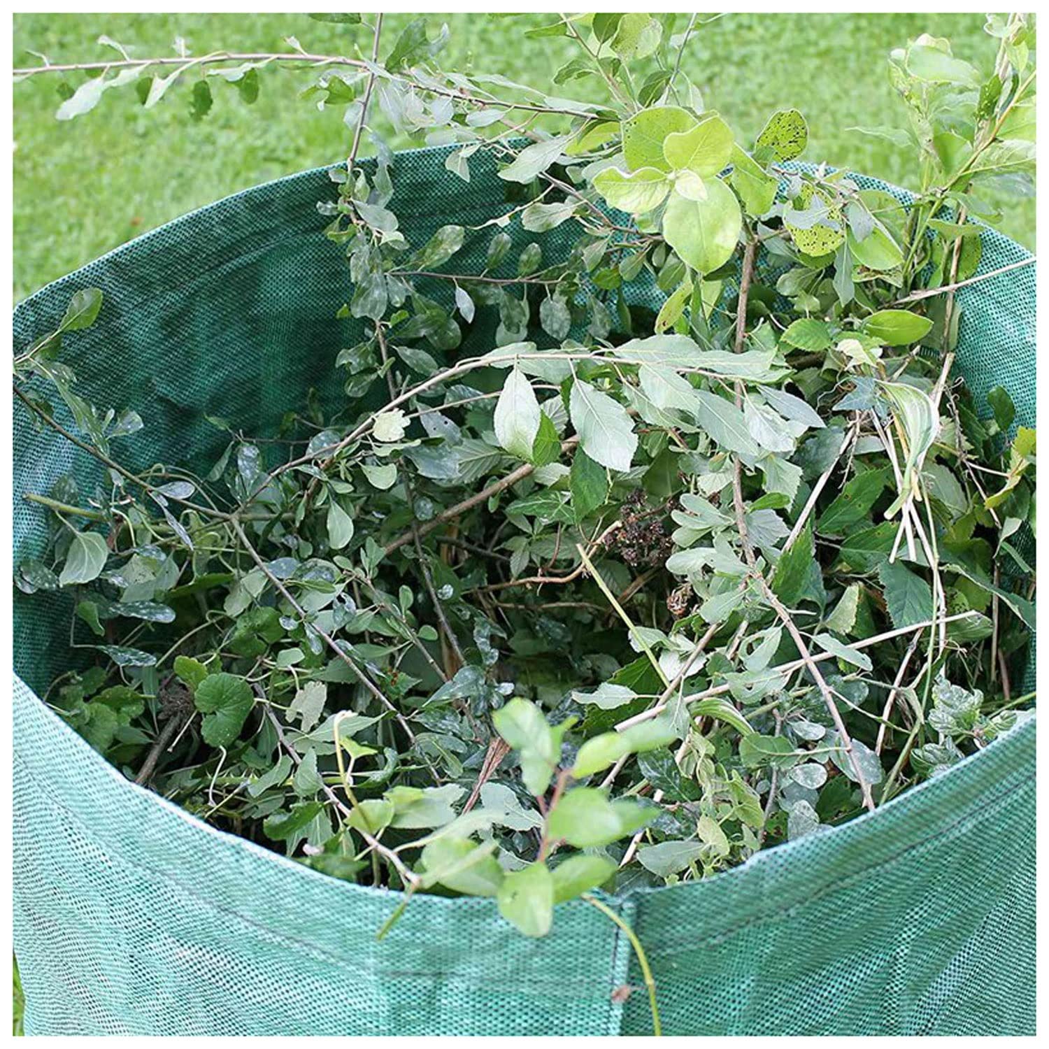 Sac de Jardin 120L/272L/300L/400L/500L Sacs Déchets de Jardin Verts avec Poignées indéchirable Pliable Réutilisable Sac à Déchets de Jardin (Color : 3pcs, Size : 500L)