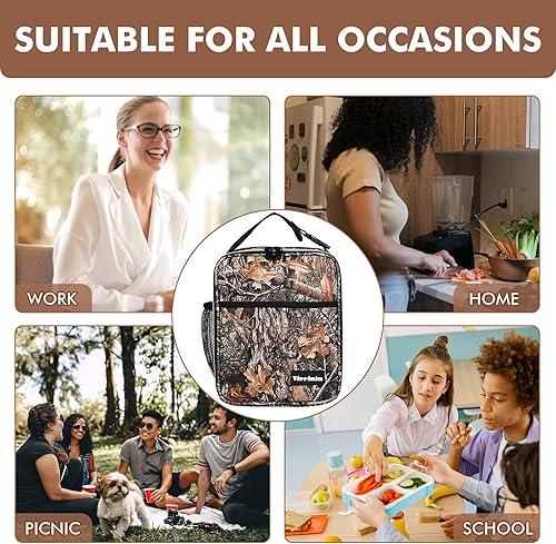 Miniatura 110 de Lonchera pequeña con aislamiento para hombres y mujeres, a prueba de salpicaduras, portátil, reutilizable, lonchera térmica, bolsa refrigerante