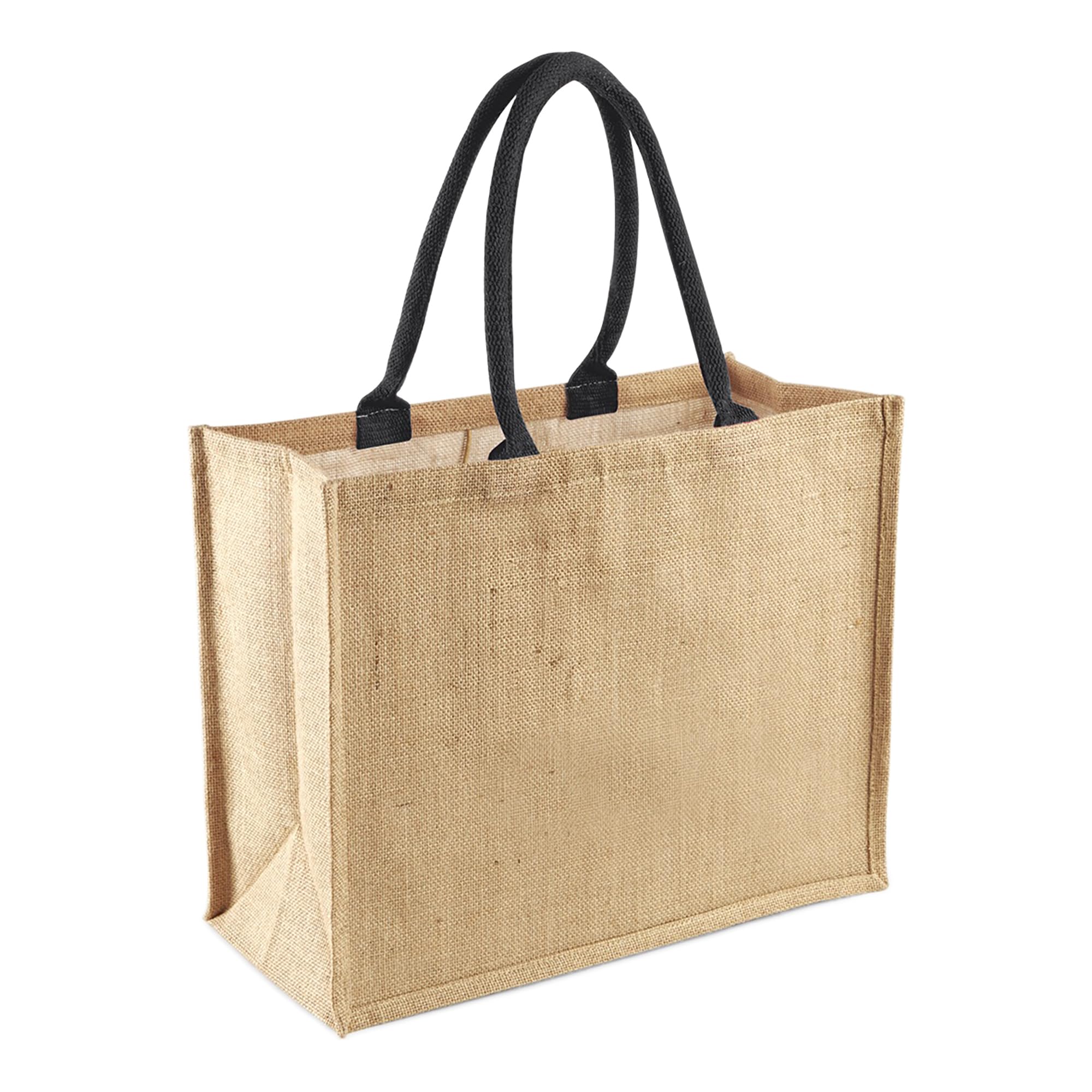 Westford Mill W407 Jute Classic Shopper - Natural/Black โ image 1