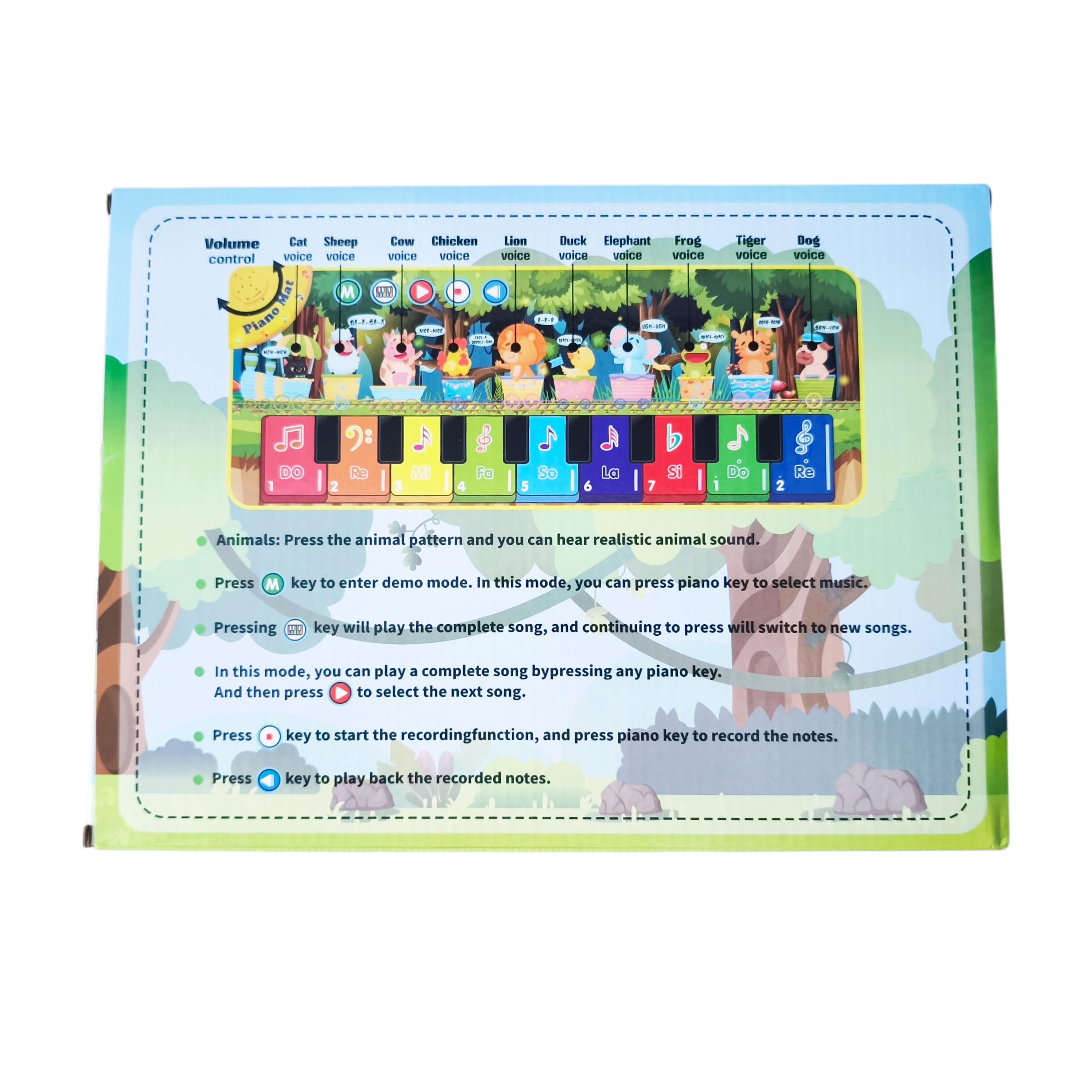 Piano Alfombra Musical para Bebés | Juguete Educativo Infantil con Sonidos y Melodías | Alfombra Musical Sensorial para Desarrollo Temprano | Ideal para Bebés y Niños Pequeños