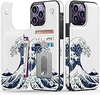 Vista 535 de LETO para iPhone 15 Pro Funda tipo cartera - Tapa tipo folio con patada - Diseños de moda - Tarjetero - Funda protectora para mujeres y niñas - 6.1