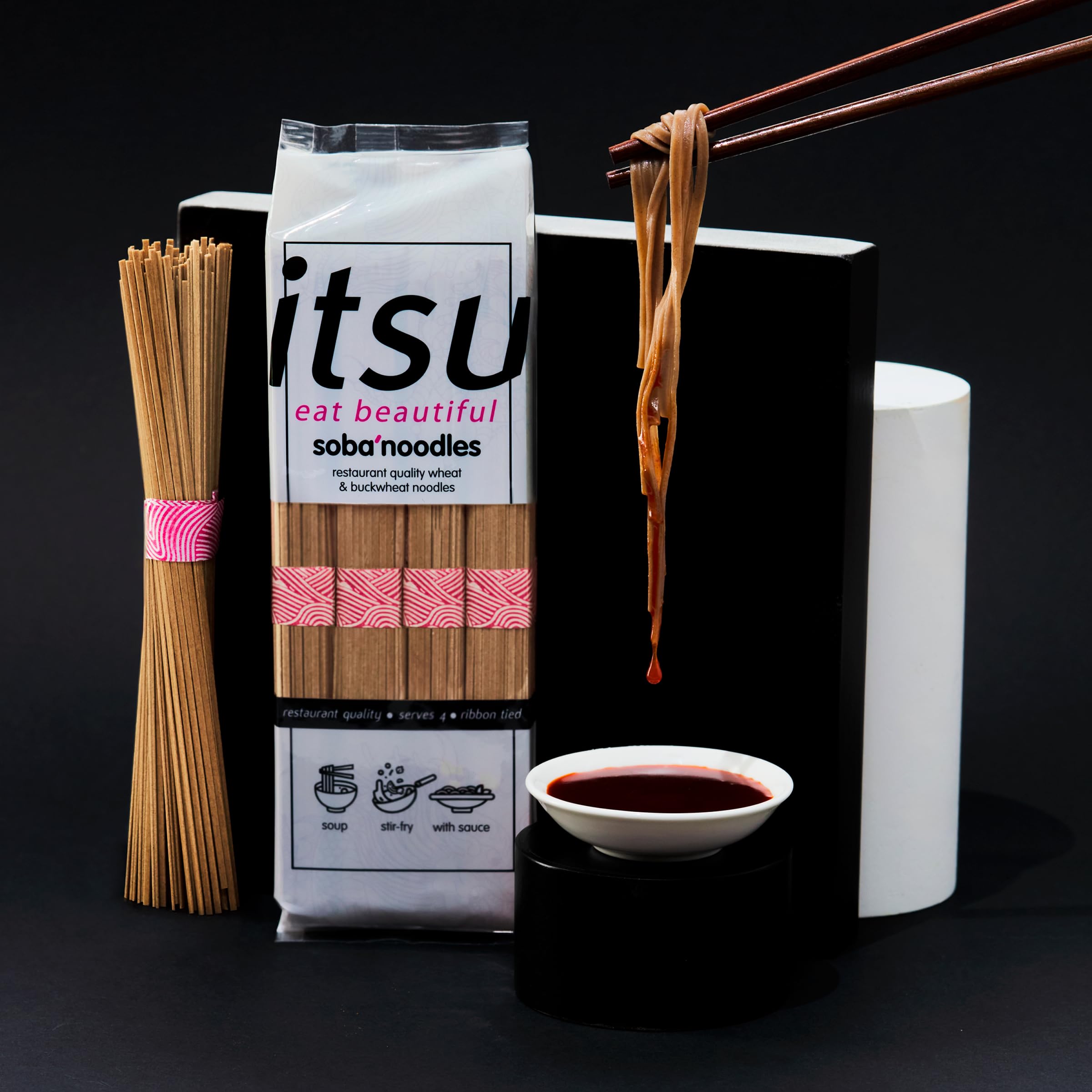 itsu Soba Nudeln 250g | Restaurantqualität | vegan | ideal für Suppen & Stir-Frites | 10 Stück
