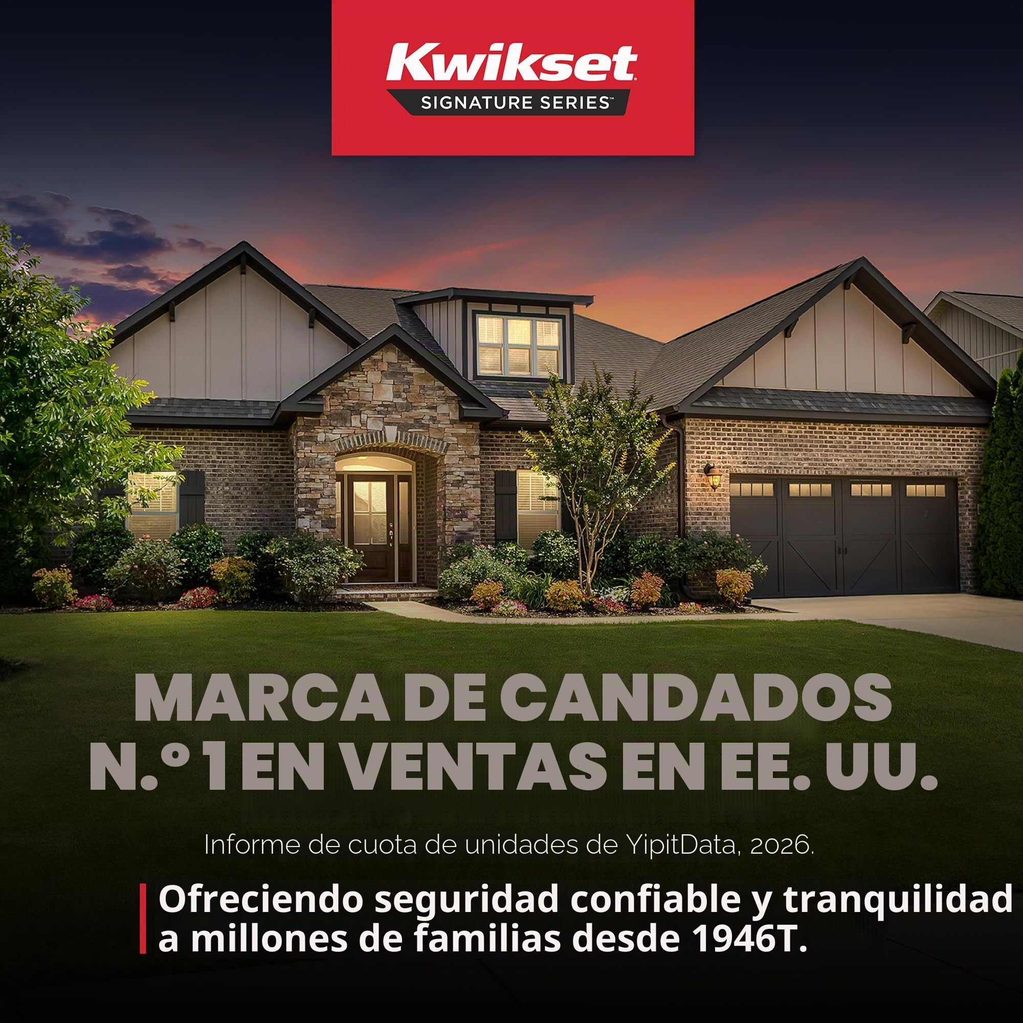 Kwikset 97300-933 Pismo - Pomo redondo para puerta de dormitorio o baño, níquel satinado