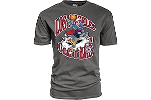 La Clippers Shirt NBA Officially Licensed T-Shirt Ringspun Slam Mascot Black -...