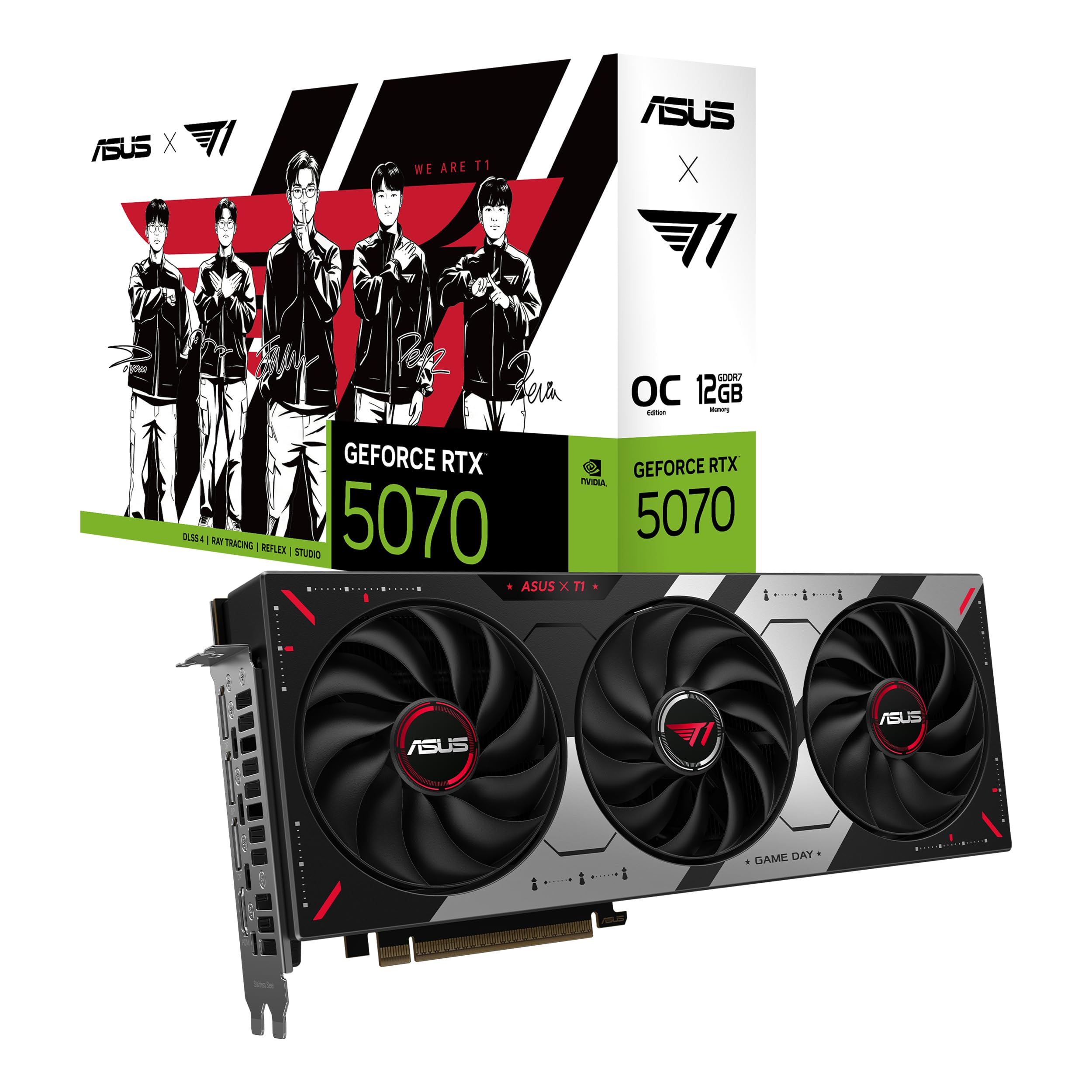 Amazon | ASUS T1 GeForce RTX 5070 12GB GDDR7 OC Edition ビデオ