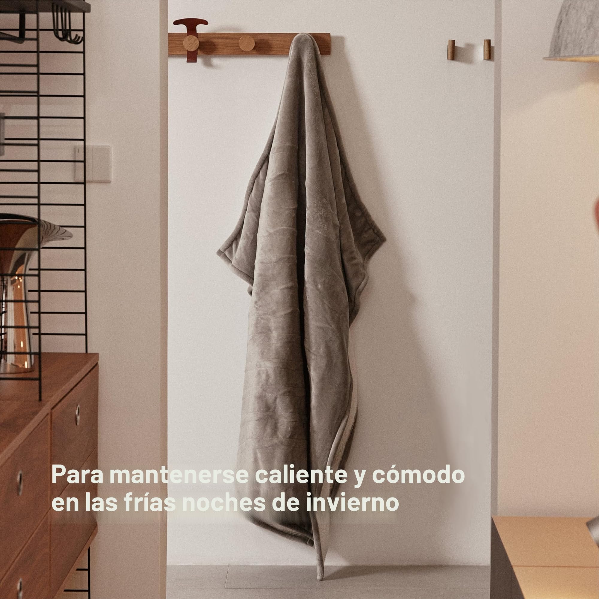 GOTCOZY Manta Eléctrica Grande 130x180 cm con 6 Niveles de Calor y Temporizador 10 Horas