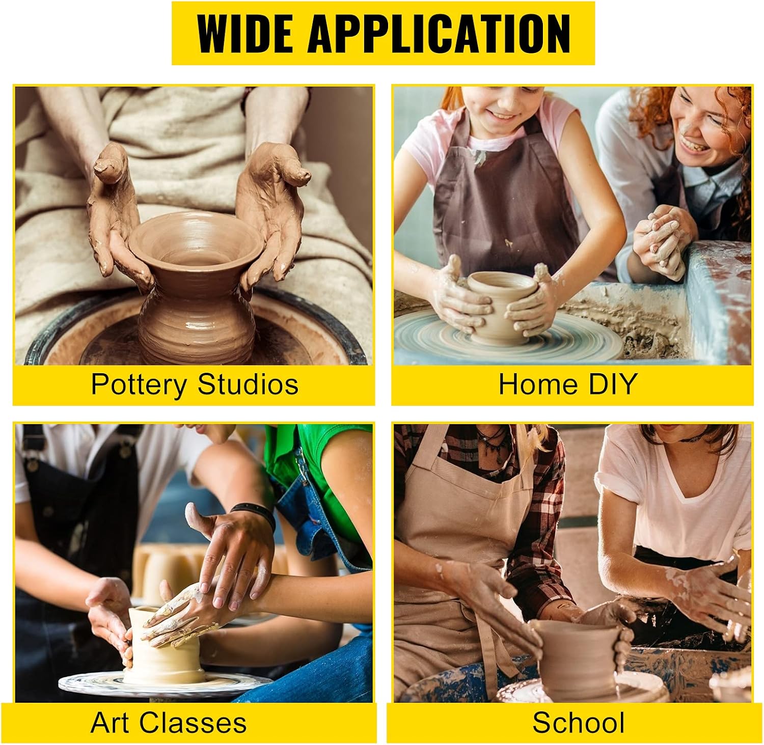 Mophorn Pottery Wheel 25cm Pottery Forming Machine with ABS Basin Electric Pottery Wheel 350W 110V for Ceramic Work Clay Art Craft : Arts, Crafts & Sewing