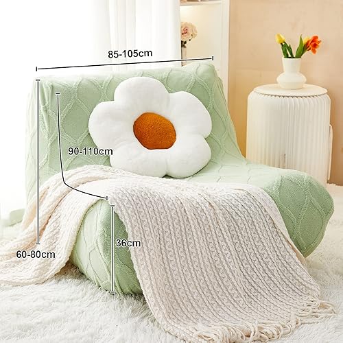 Miniatura 2 de cjc Fundas de sofá de suelo sin brazos, funda protectora para silla junto a la chimenea, fundas elásticas para sillas de puf para adultos, fundas