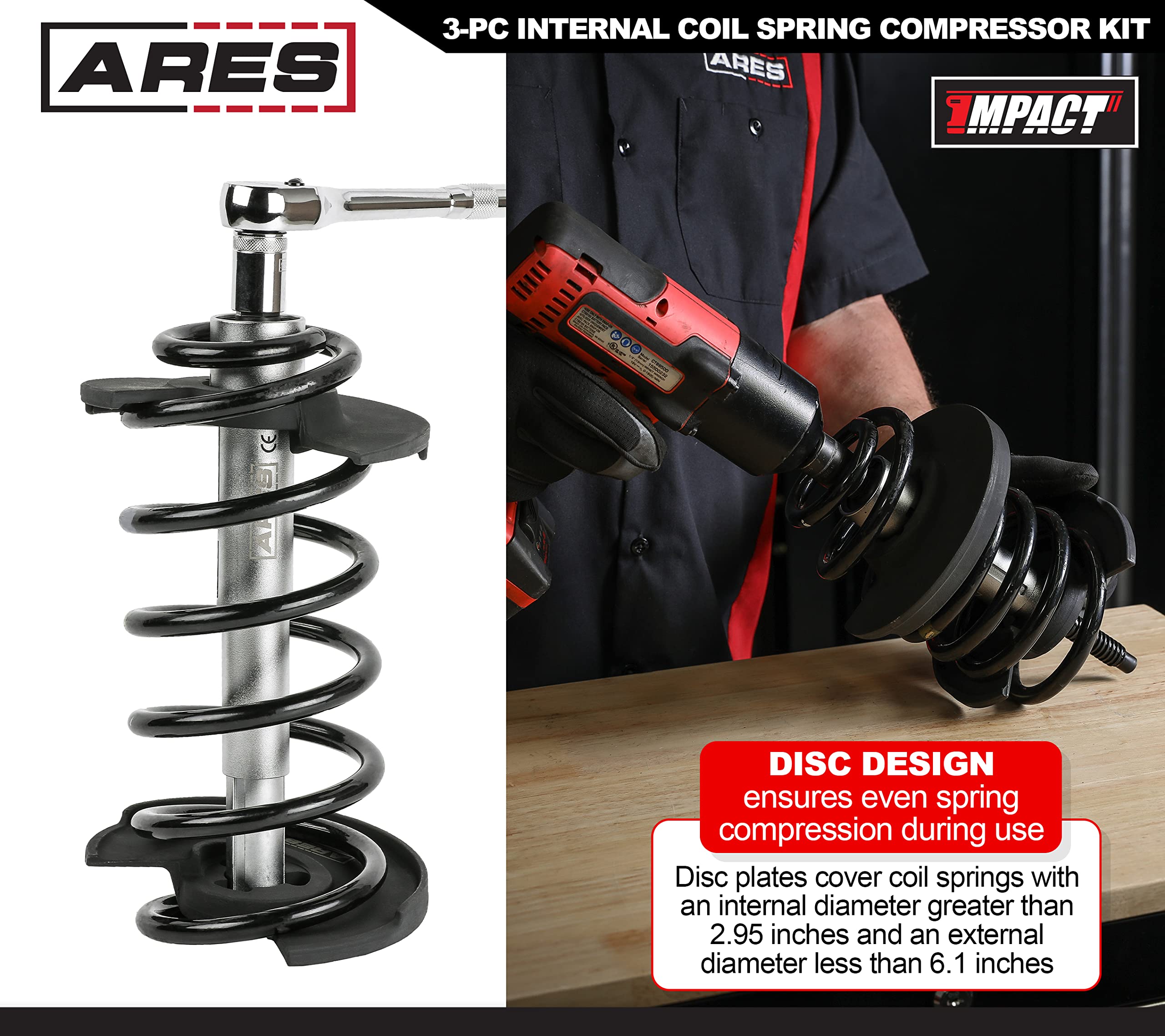 Buy ARES 150503Piece Internal Coil Spring Compressor Kit 4.17Inch