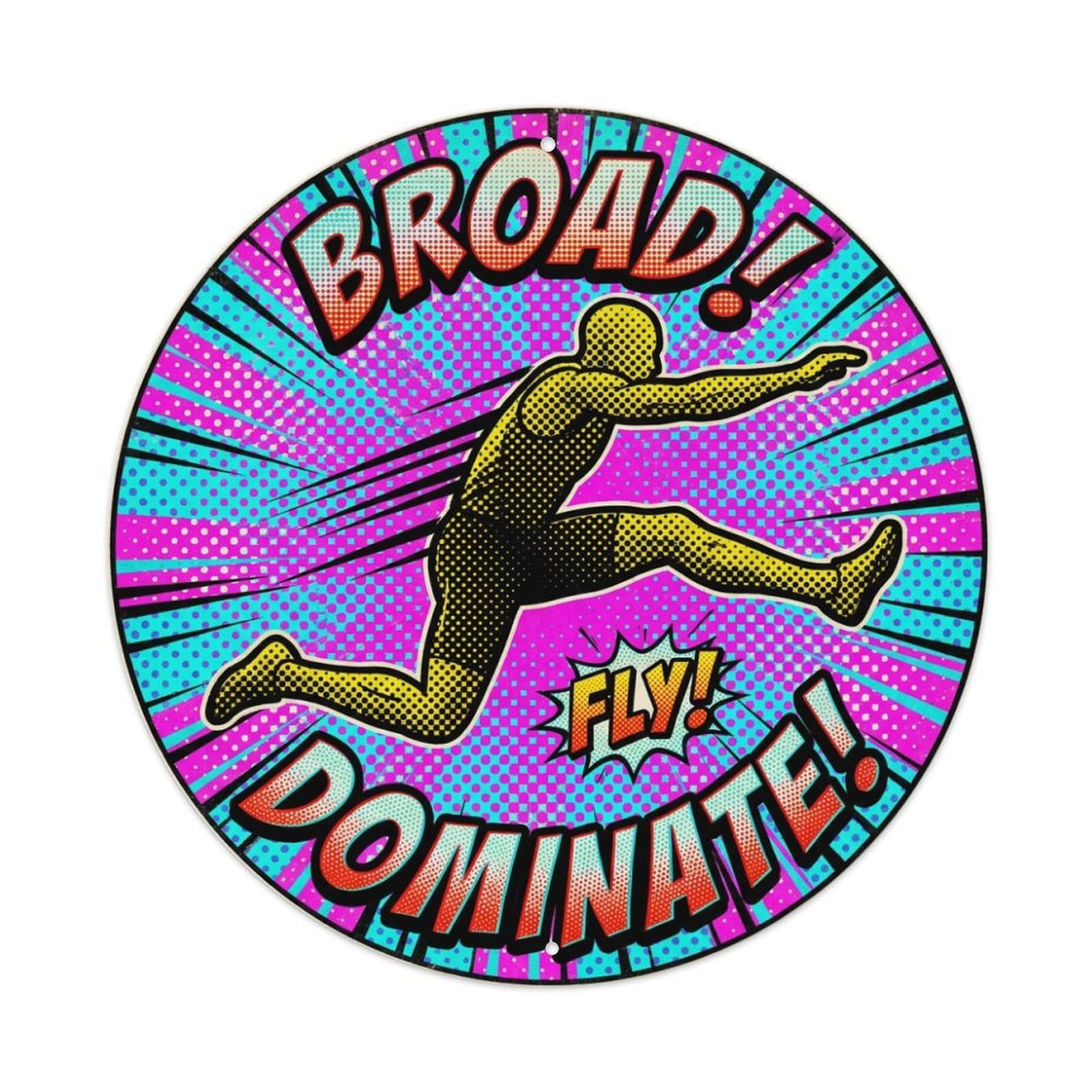 Fyrn Style Metal Tin Sign Gym Fitness Workout Motivation Exercise Dominate