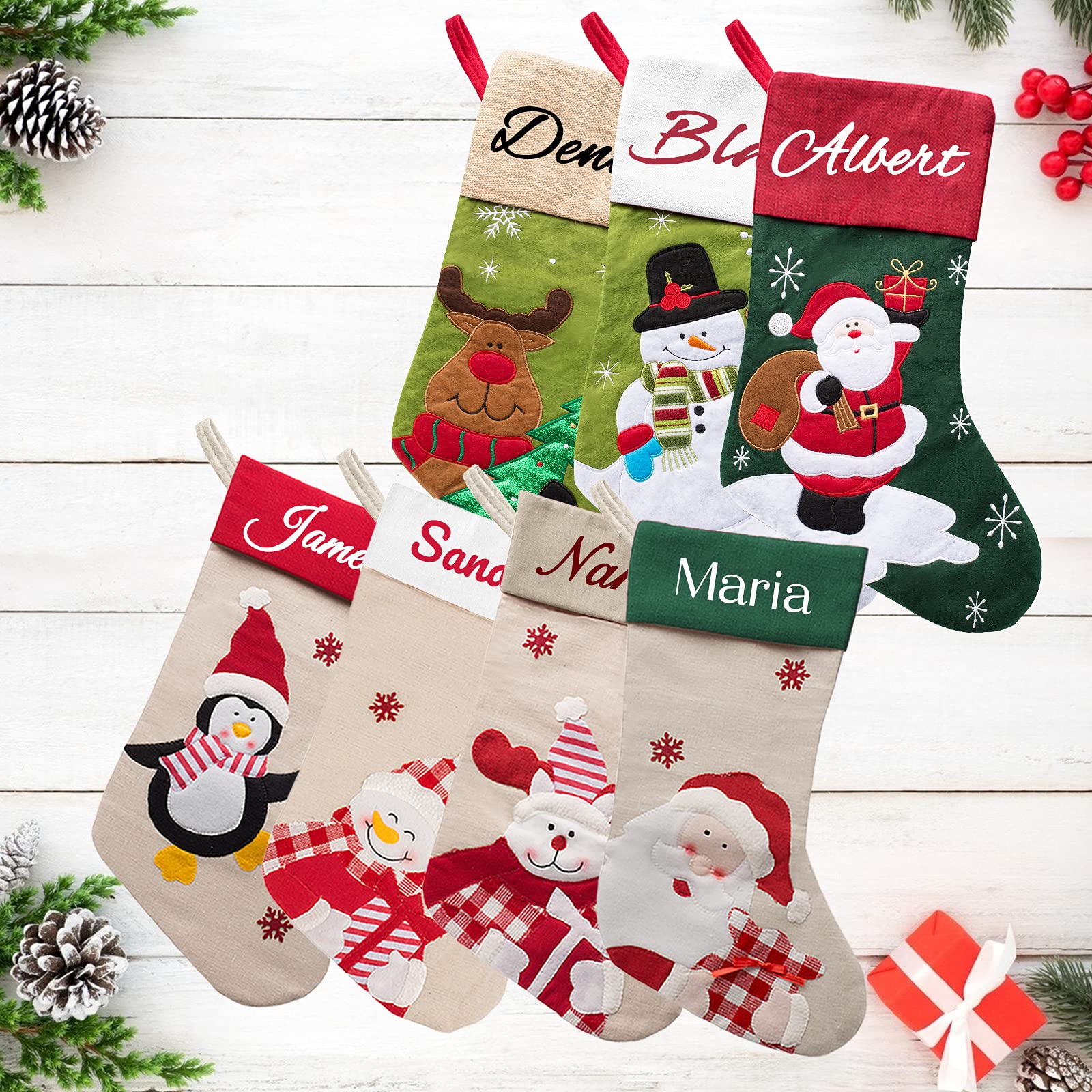 【もうすぐクリスマス】お名前Keiの方　クリスマスストッキングとホルダーセット もうすぐクリスマス】お名前Keiの方 クリスマスストッキングとホルダー