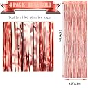 FI - FLICK IN Rose Gold Foil Curtain for Party Decorations, Curtain Backdrop for Birthday Decoration, Anniversary, Bachelorette Party Celebration Theme (Pack of 2) gallery image