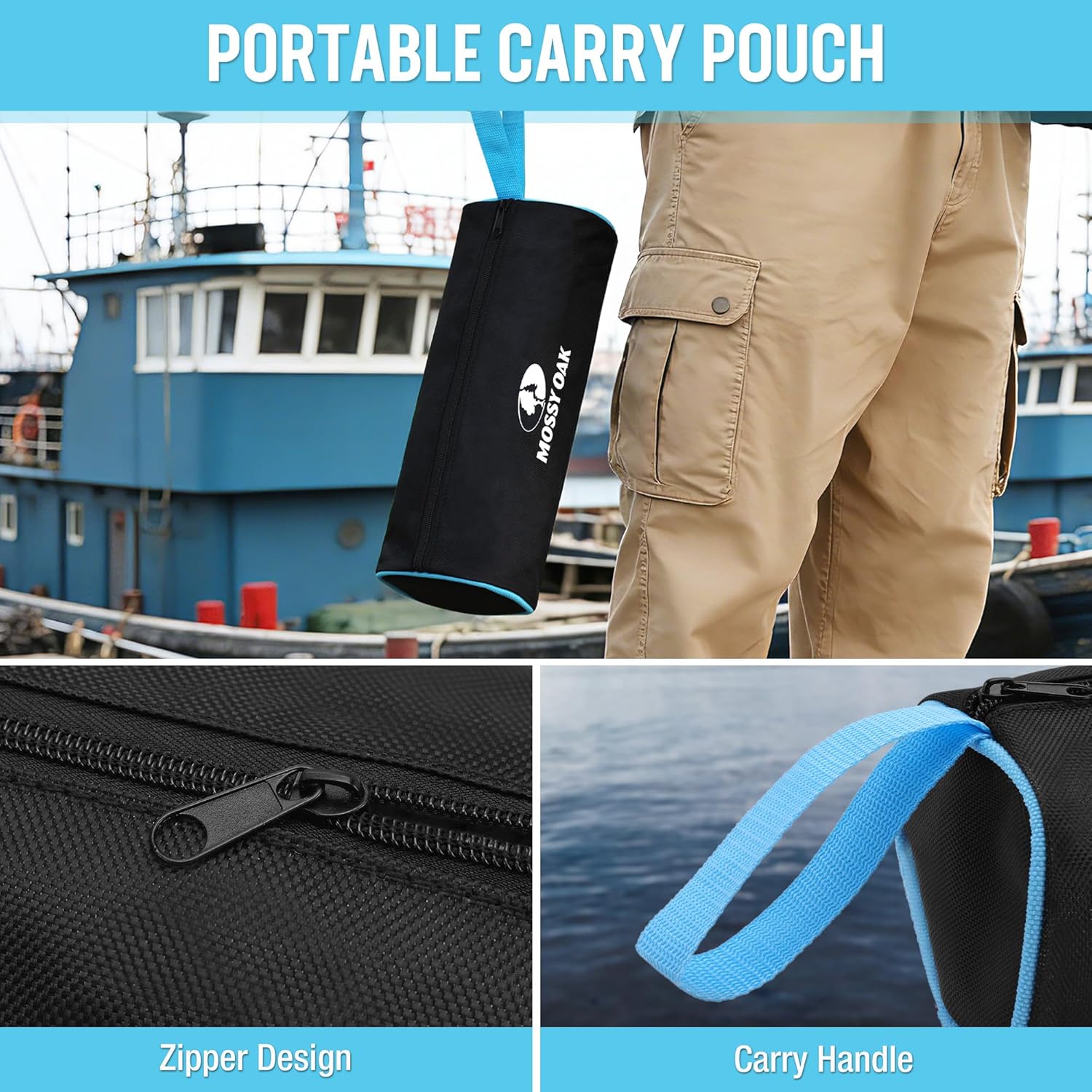 Mossy Oak Fishing Tools Kit- Fishing Plier, Fish Lip Gripper, Multifunctional Fishing Hook Remover with Lanyards Sheath, Saltwater Resistant Fishing Accessories & Equipment, Fishing Gifts for Men - Image 6