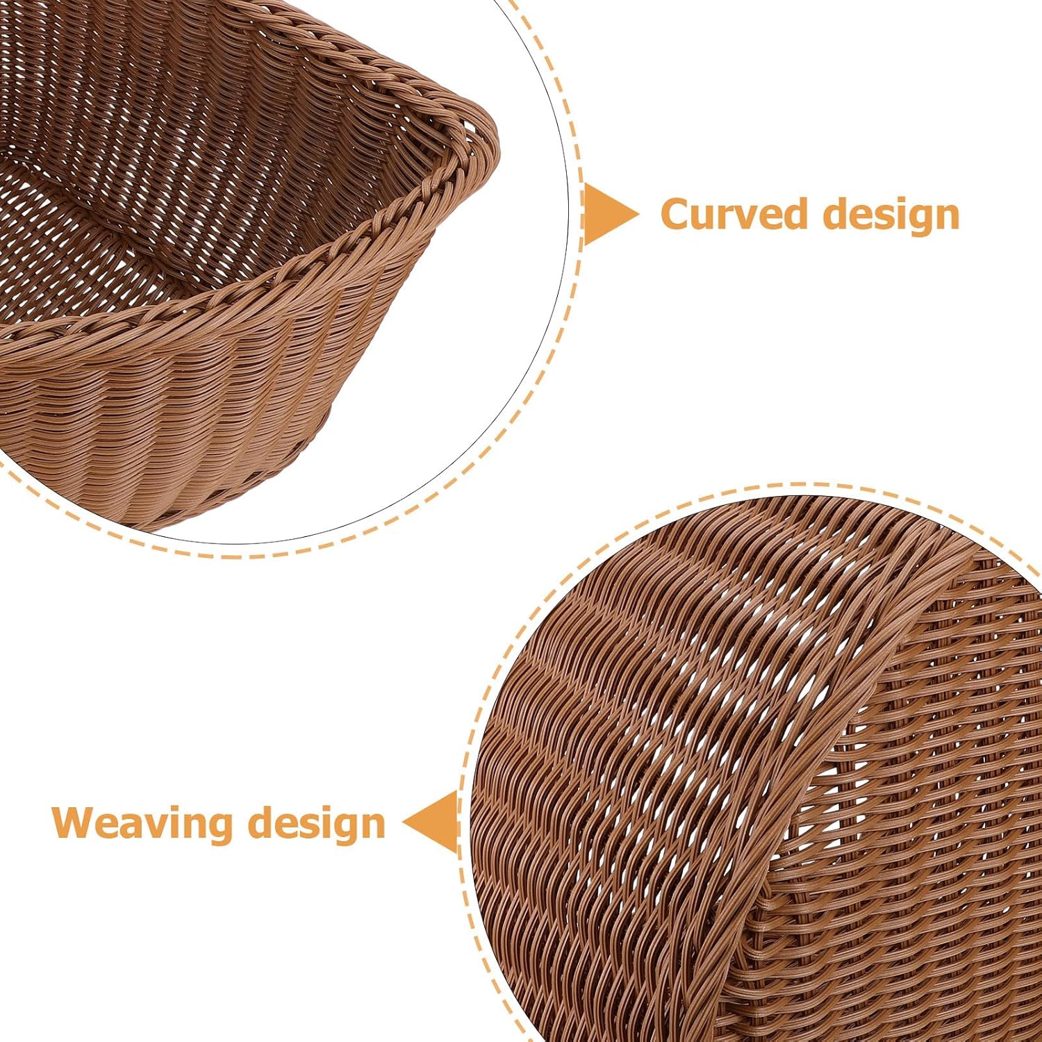 Generic Corner Storage Basket: Woven Imitation Rattan Bin Organizer - Laundry Hamper - Shelf Storage Box Container for Clothes Toys