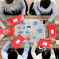 Vista 6 de Paterr 6 bolsas de dinero con cremallera, de piel sintética, bolsa de seguridad para dinero, soporte para recibos, cartera con etiqueta para dinero