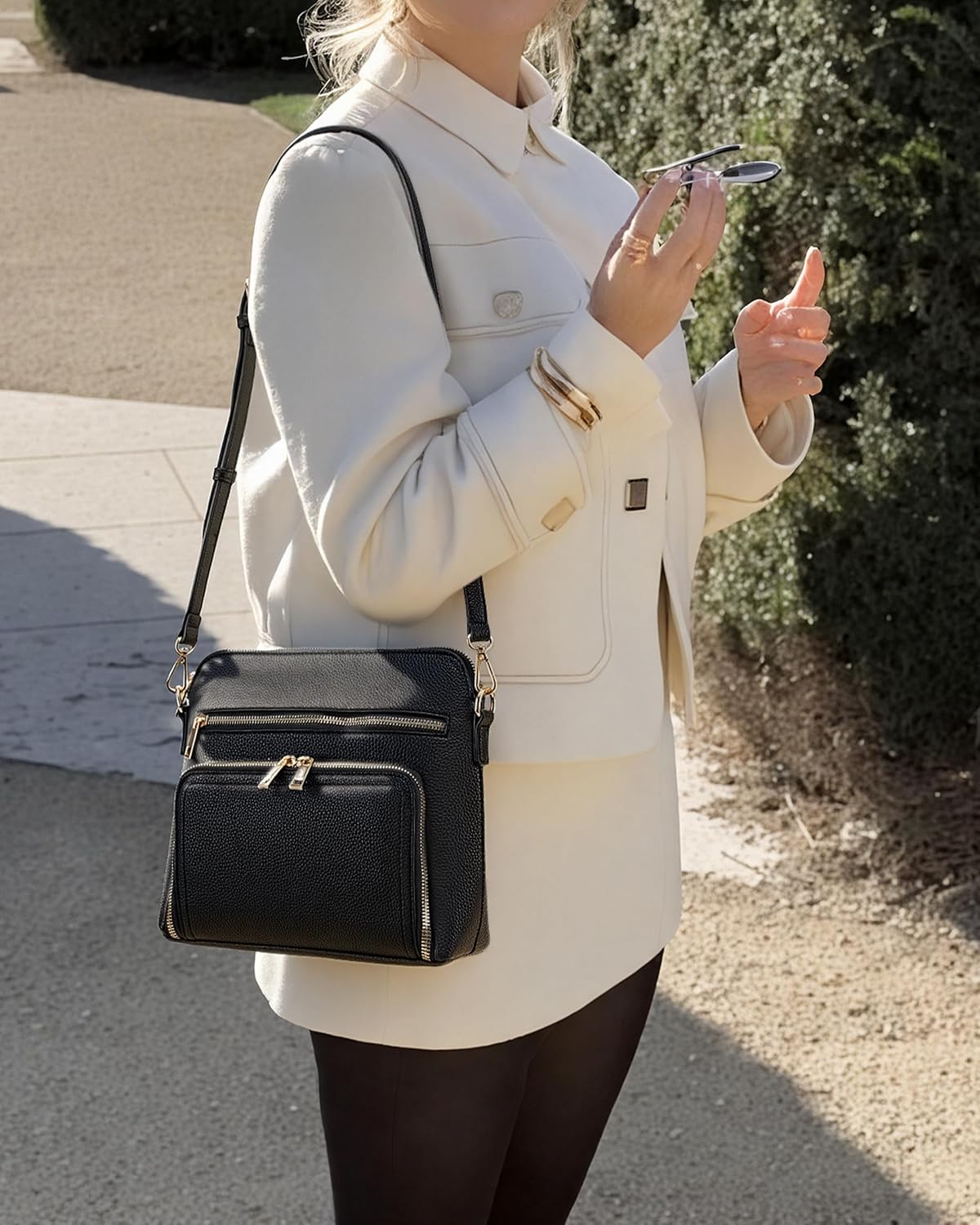 Crossbody Purses for Women Purse with Built in Wallet Rfid Crossbody Bag - Image 2