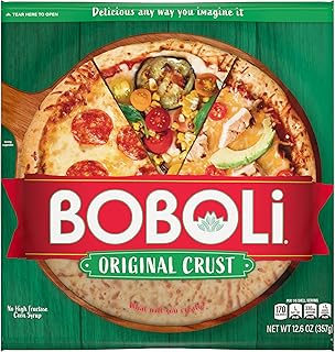 Boboli 12" Original Pizza Crust, Ready-made Plain Cooked Pizza Dough, 12.6 oz Bag