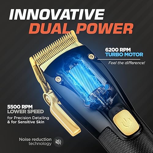 Miniatura 3 de Fagaci Juego de cortapelos y cortapelos profesionales con corte preciso, cortapelos inalámbricos para hombres profesionales, cortapelos de