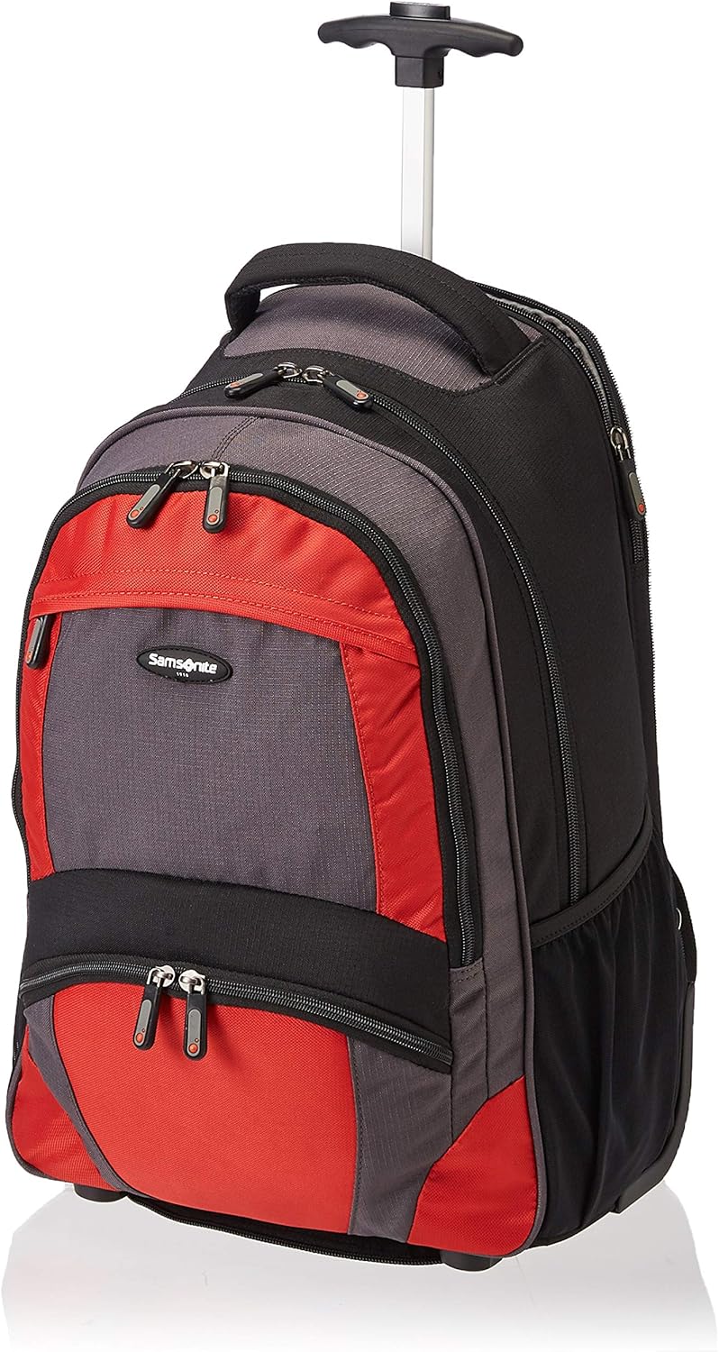 Samsonite Wheeled Backpack, Black/Orange, One Size Backpacks