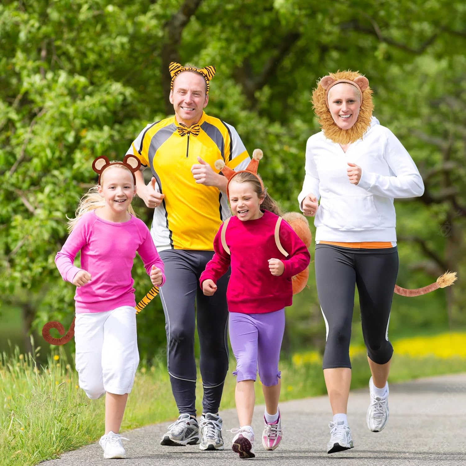 XEPST Animal Squirrel Costume Set, Squirrel Ears and Tail Set with Ear Headband and Tail for Animal Cosplay Birthday Party Accessories Halloween Costume Fancy Dress Party Supplies,B - Image 7